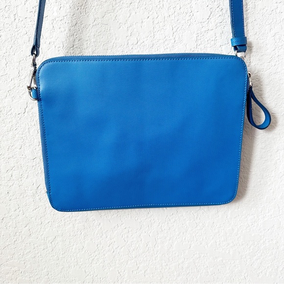 Tumi Prism Royal Blue Leather Tech iPad Mini Tablet Crossbody Bag - Picture 5 of 15